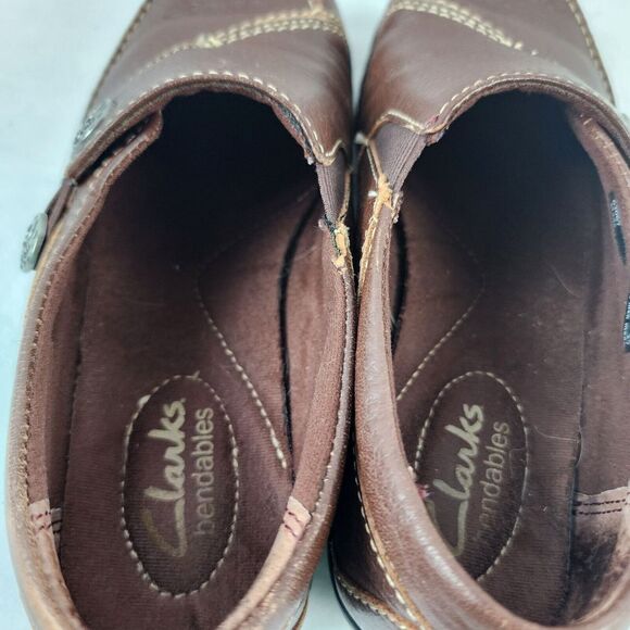 Clarks Bendables Womens Brown 63067 Leather Slip On Ashland Lane Shoes Size 5 - Picture 5 of 10